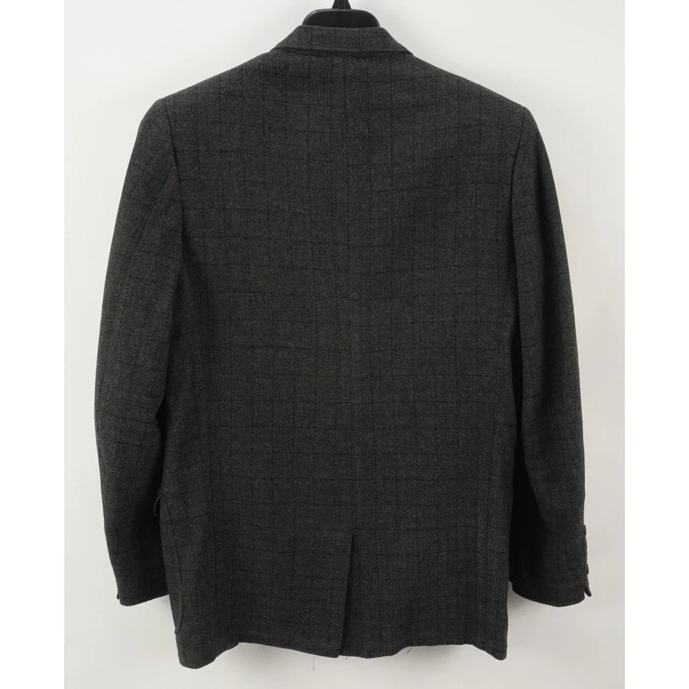 Vintage 1950s Robert Hall Unstructured Flannel Sport Coat Men's 40R Gray Check